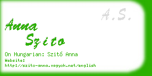 anna szito business card