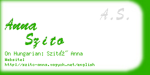 anna szito business card